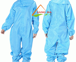 quần ao phòng sạch chống tĩnh điện liền quần