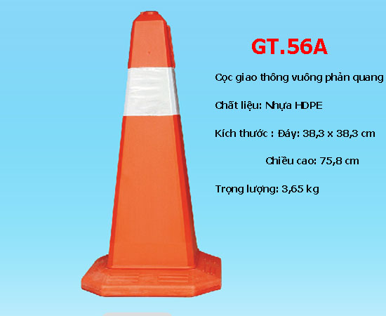 cọc giao tiêu thông hình vuông phản quang