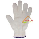 Găng tay sợi len màu trắng 40g
