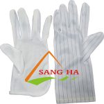 găng tay vải chống tĩnh điện phủ hạt nhựa