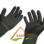 găng tay phòng sạch vải thun xám không phủ
