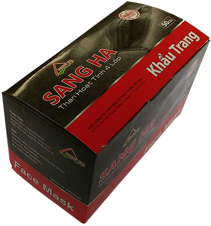 Khẩu trang sang hà than hoạt tính 4 lớp