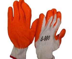 Bao tay sợi phủ cao su màu cam s-999