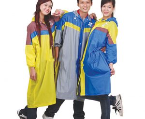 Áo mưa dây kéo phối màu