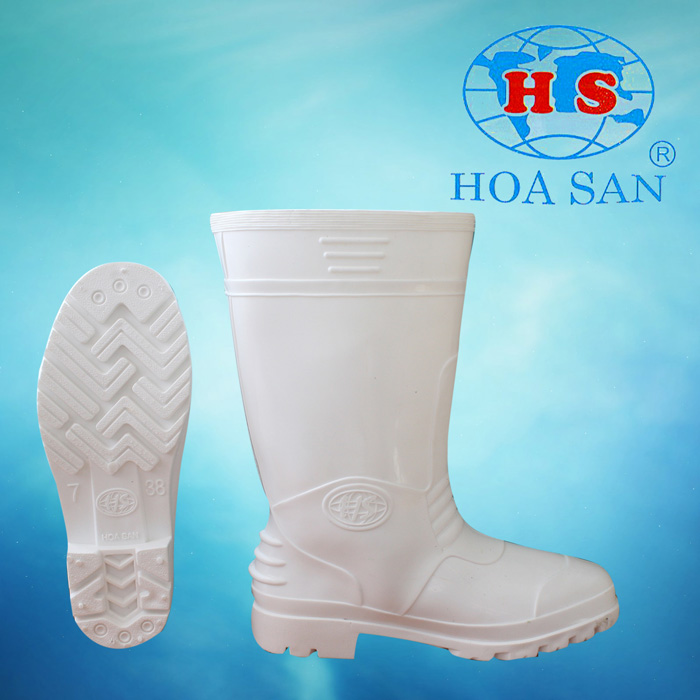 Ủng nam trắng đế trắng HS-01