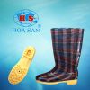 Ủng nữ HS-06 kẻ đỏ