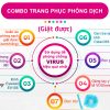 Bộ combo trang phục phòng dịch toàn diện giặt được
